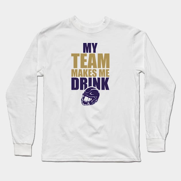 NFL Baltimore Ravens Drink Long Sleeve T-Shirt by SillyShirts